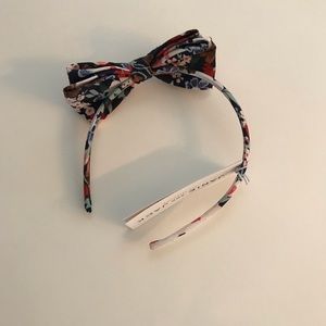 JANIE AND JACK INFANT HEADBAND FLORAL PRINT NAVY, PINK, WHITE